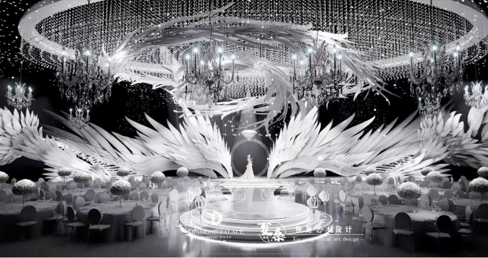 白色水晶婚礼堂设计